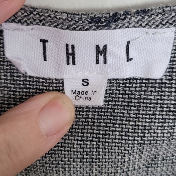 THML Cotton / Linen Above Knee Mini Embroidered Dress Women's Small - Picture 4 of 4